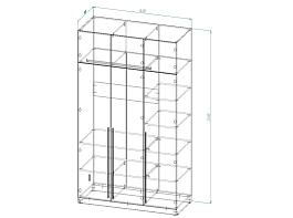 ЭСКИЗ Шкаф для одежды Бронкс  (1400х2450х600)