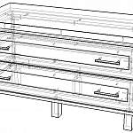 Чертеж Комод прикроватный Тис - 115 BMS