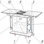 Схема сборки Кухонный стол Diamond BMS