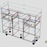 Чертеж Тумба в ванную Флай 12 BMS