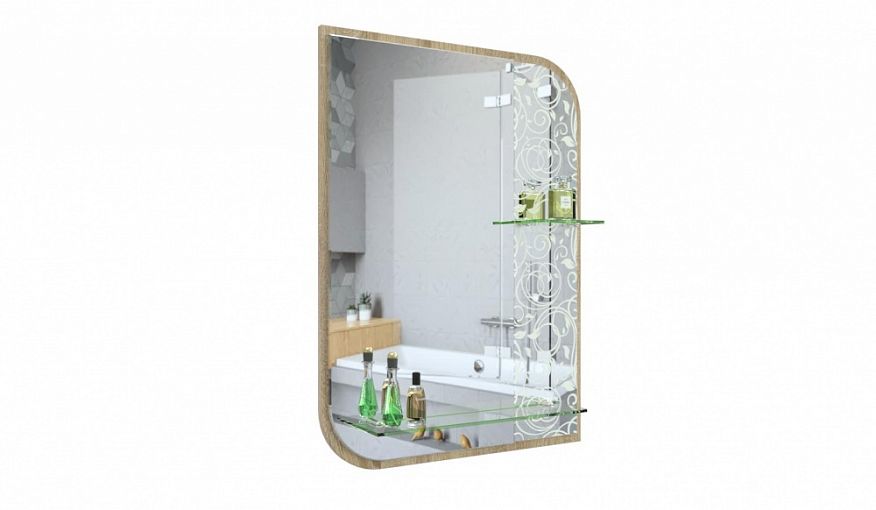 Зеркало в ванную комнату Дуо 2 BMS - Фото