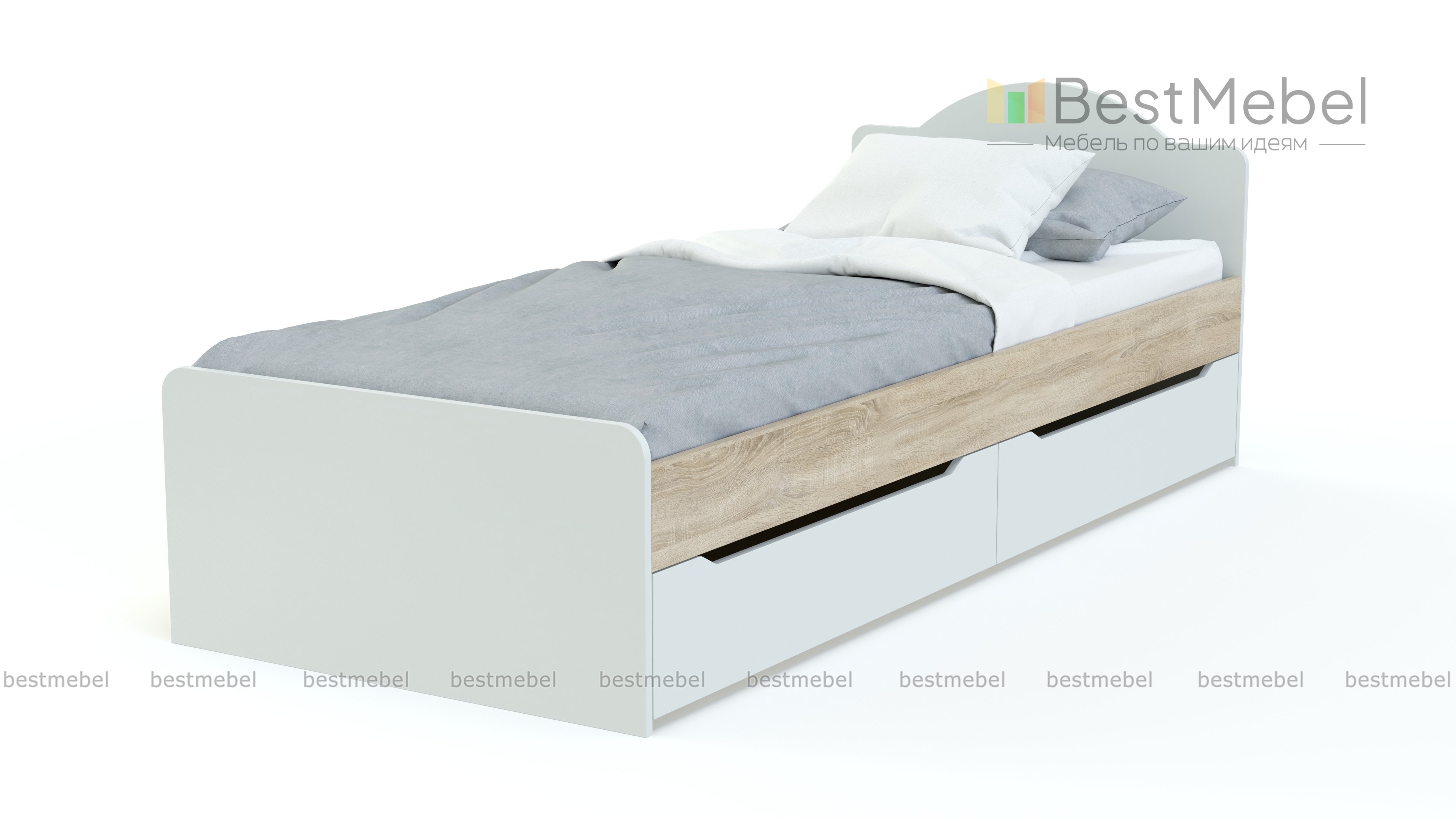 Кровать с ящиками Л3 BMS