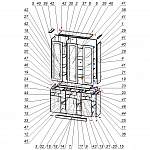 Схема сборки Шкаф для посуды Венеция BMS