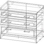 Чертеж Комод Иван 0,3 BMS
