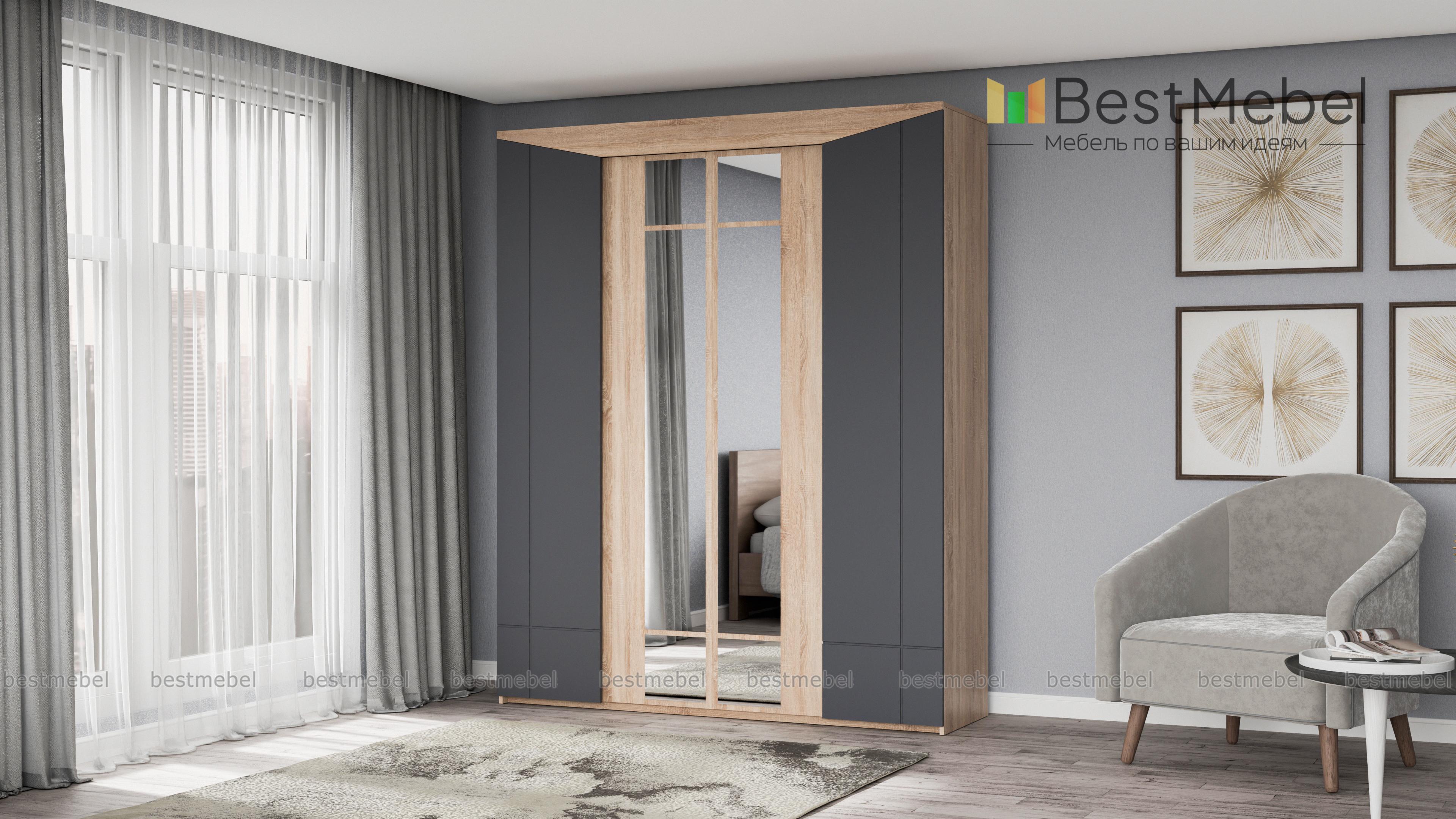 Шкаф 4-х дверный Парма BMS - Фото