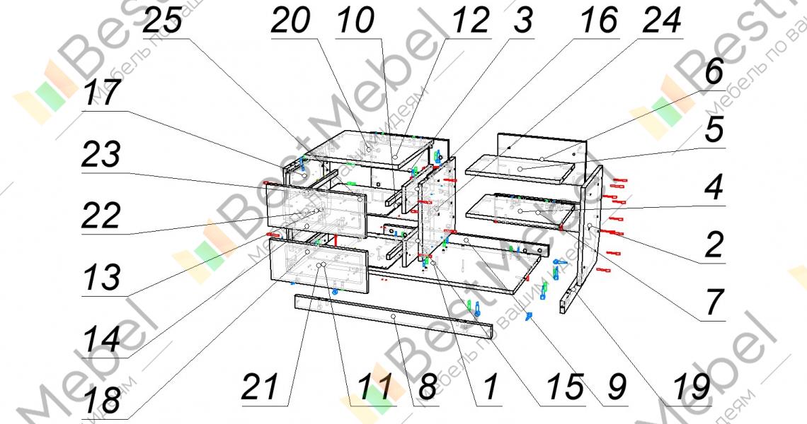 Тумба парус 2 схема сборки фото Original-Mebel.ru