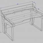 Чертеж Геймерский стол Джек-3 BMS