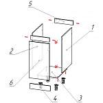 Схема сборки Шкаф-стол с дверью Классика BMS