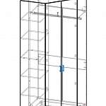 Схема сборки Шкаф угловой Маугли BMS