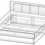 Чертеж Кровать двуспальная Сафари BMS