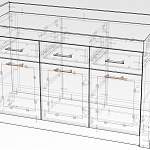Чертеж Комод со стеклом Габриелла-01 BMS