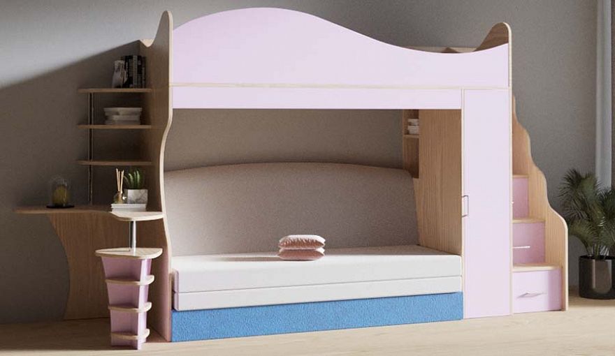 Кровать-чердак с диваном Пума 2 BMS - Фото