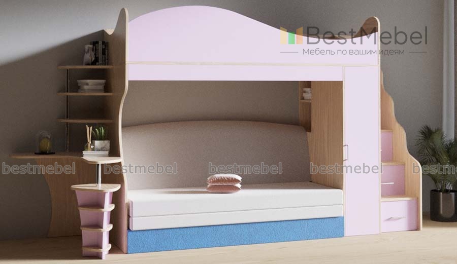 Кровать-чердак с диваном Пума 2 BMS