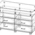 Чертеж Тумба под ТВ 4G BMS