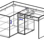 Чертеж Компьютерный угловой стол Ники 5 BMS