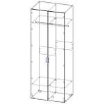 Распашной шкаф Bauhaus 8-2 BMS(Платье - Платье (2 полки) (2))