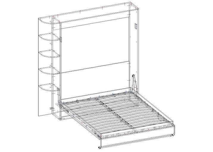 Шкаф-кровать трансформер Ули BMS (2060х2130х400)