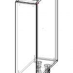 Чертеж Шкаф нижний бутылочница Валерий BMS