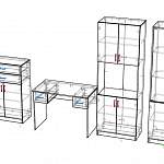 Чертеж Офисный комплект Школьник-2 BMS