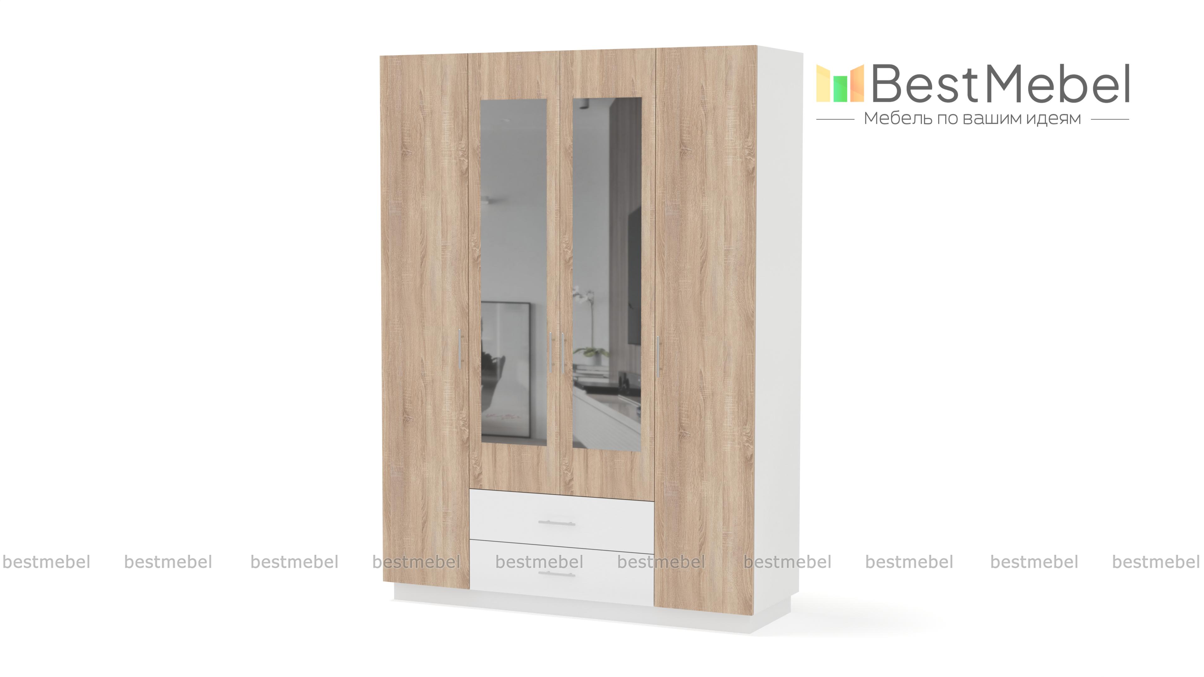 Шкаф четырехдверный Шон-7 BMS - Фото