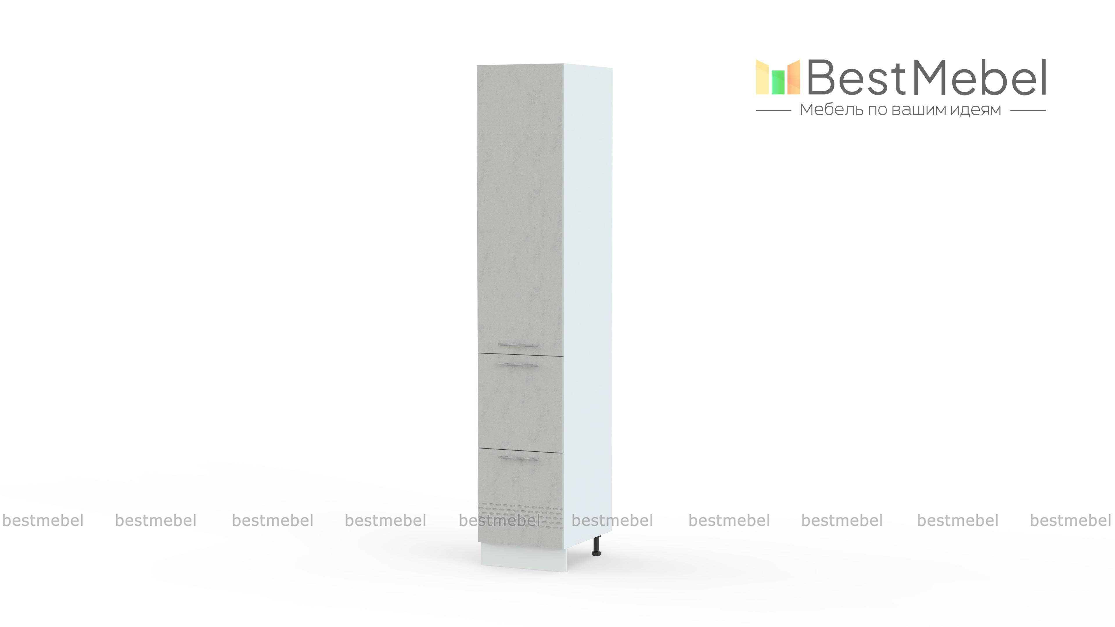 Шкаф верхний пенал Капля 400мм с ящиками BMS - Фото