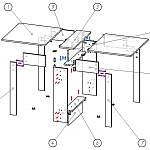 Схема сборки Кухонный стол Премьера-11 BMS