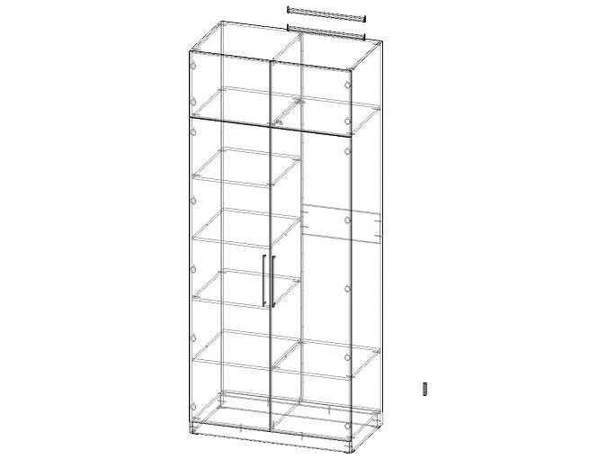 Распашной шкаф Вилета 5 (1100х2600х600)