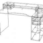 Чертеж Геймерский стол Слип-6 BMS