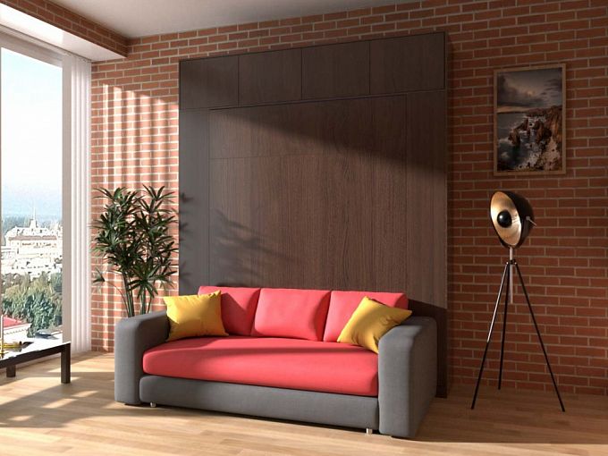 Шкаф-кровать с диваном Дино 6 BMS - Фото