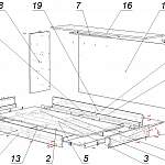 Схема сборки Шкаф-кровать трансформер Ночь BMS