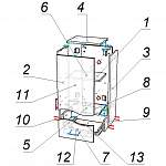 Схема сборки Подвесной шкаф в ванную Хельга 10 BMS