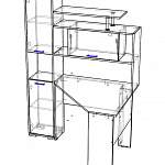 Чертеж Компьютерный стол Лайк-1 BMS