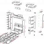 Схема сборки Шкаф-кровать трансформер Октобер BMS