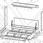 Схема сборки Шкаф-кровать трансформер Ная 2 BMS