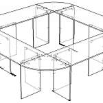 Чертеж Стол для переговоров Л 26 BMS