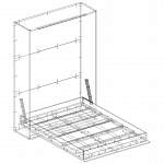 Чертеж Шкаф-кровать с диваном Флау BMS