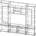 Чертеж Стенка для гостиной Сона BMS