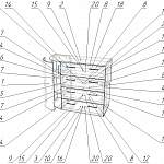 Схема сборки Комод радиусный Этюд 14 BMS