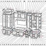 Схема сборки Мебельная стенка Глория BMS