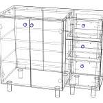 Чертеж Тумба для ванной Долли 4 BMS