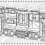 Схема сборки Мебельная стенка Виктор-3 BMS