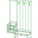 Чертеж Вешалка с тумбой Брайтон 22 BMS