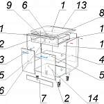 Схема сборки Стол с ящиком Арт BMS