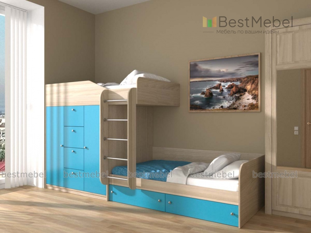Двухъярусная кровать Море 14 BMS