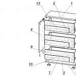 Схема сборки Прикроватная тумба Моника 06.63 BMS