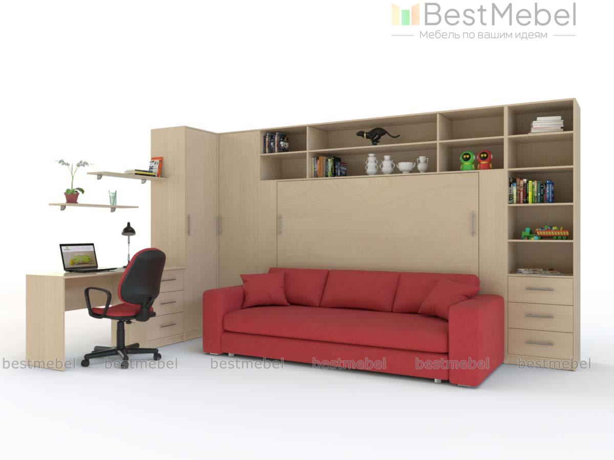 Шкаф-кровать с диваном Шелли 21 BMS - Фото