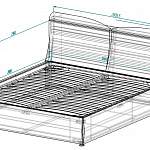 Чертеж Кровать Верона с мягким изголовьем BMS