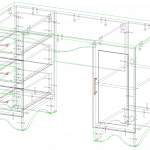 Чертеж Стол письменный Селина-2 BMS
