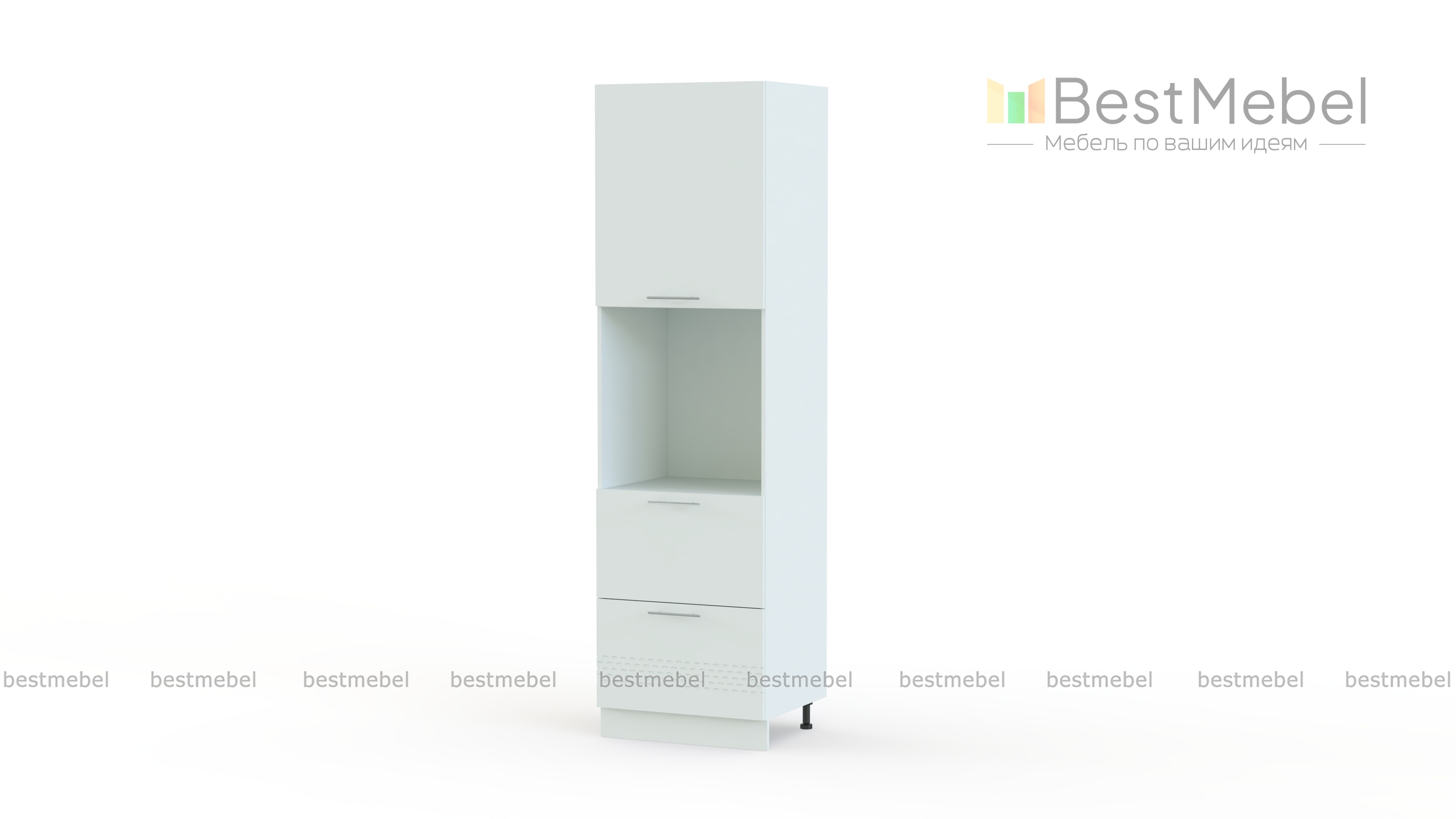 Шкаф верхний пенал Капля 600мм с ящиками BMS