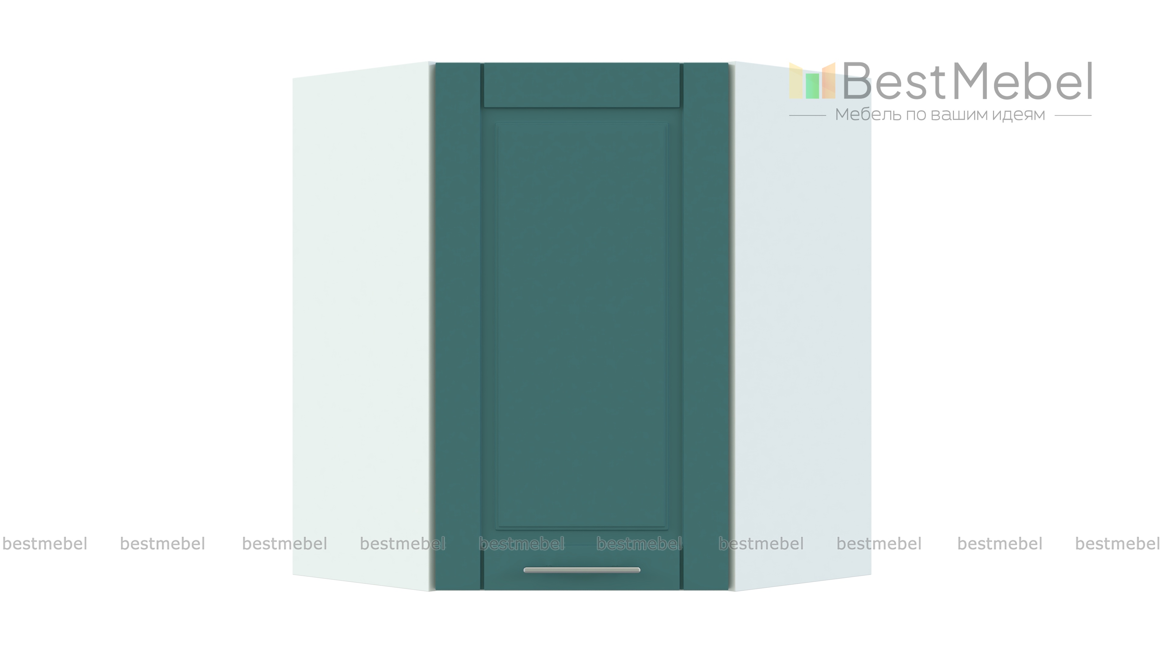 Шкаф угловой трапеция 1 дверь Палермо BMS